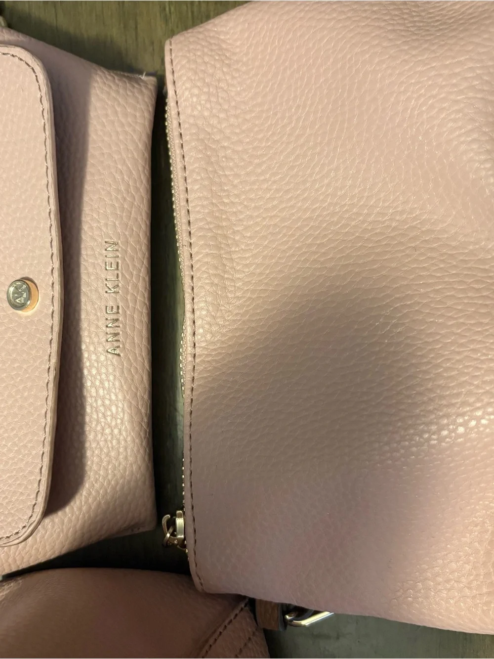 Anne Klein Blush Pink Tote with Brown Accents